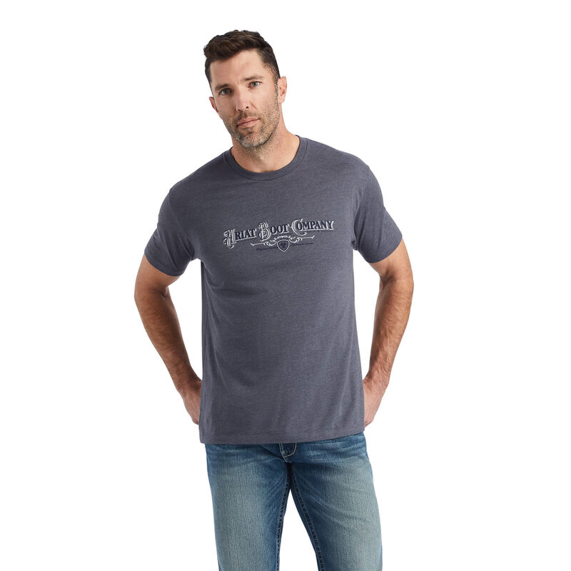 Camisetas Ariat Masthead Gris Oscuro Hombre - Chile 136-SWGAJE